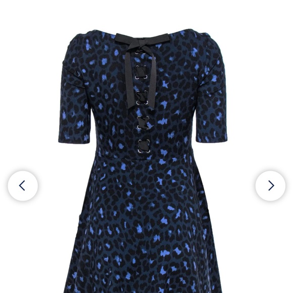 Kate Spade blue leopard print dress - Picture 3 of 7